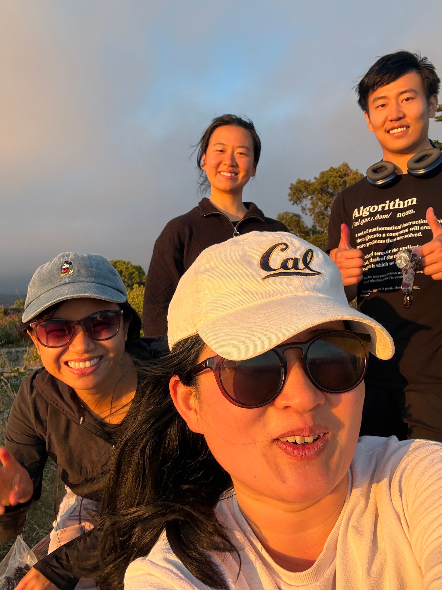 Group selfie at golden hour after the Albany Bulb sunset run